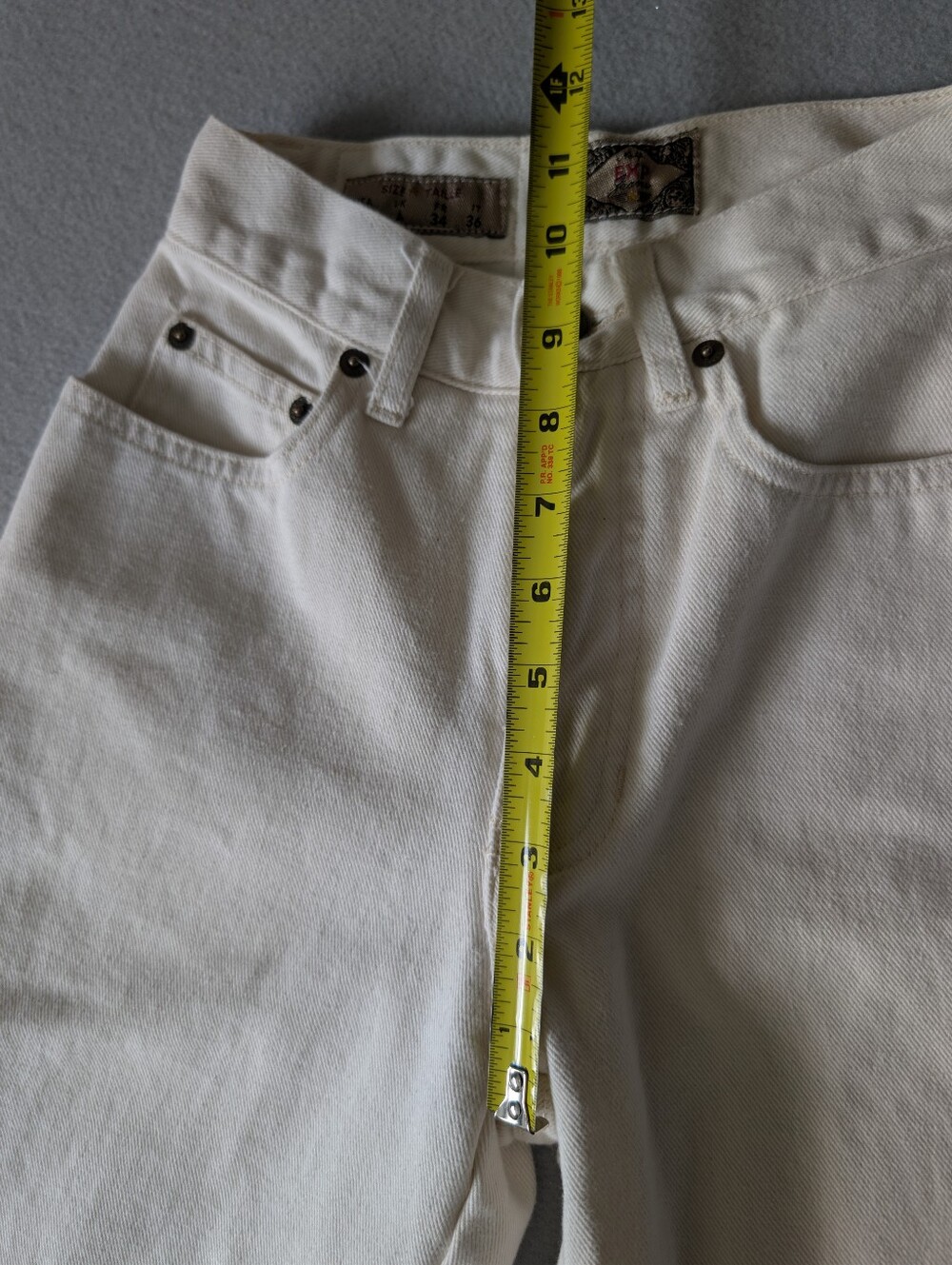 Vintage 90s Express No. 4 Jeans Cream White Slim Mom Jeans Sz 1/2 High Rise USA image 10